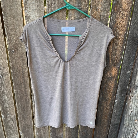 Carve Designs Light Brown Lace Up Back Sleeveless Top Sz XS - Picture 3 of 9